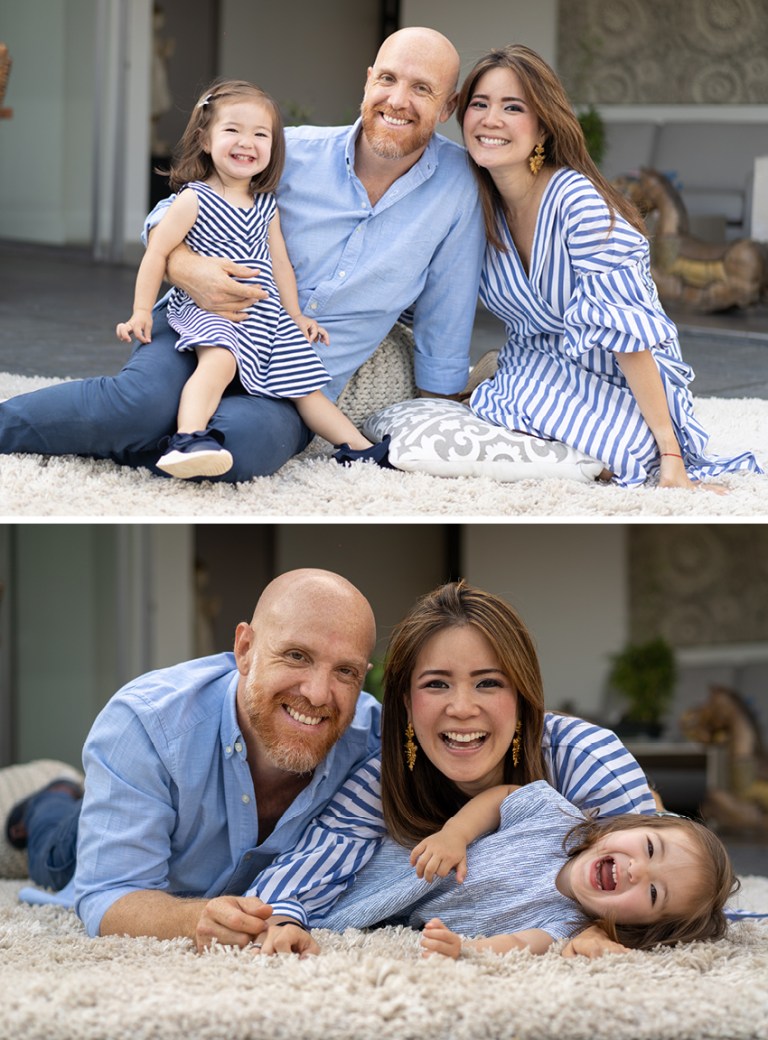 sesion de familia en casa